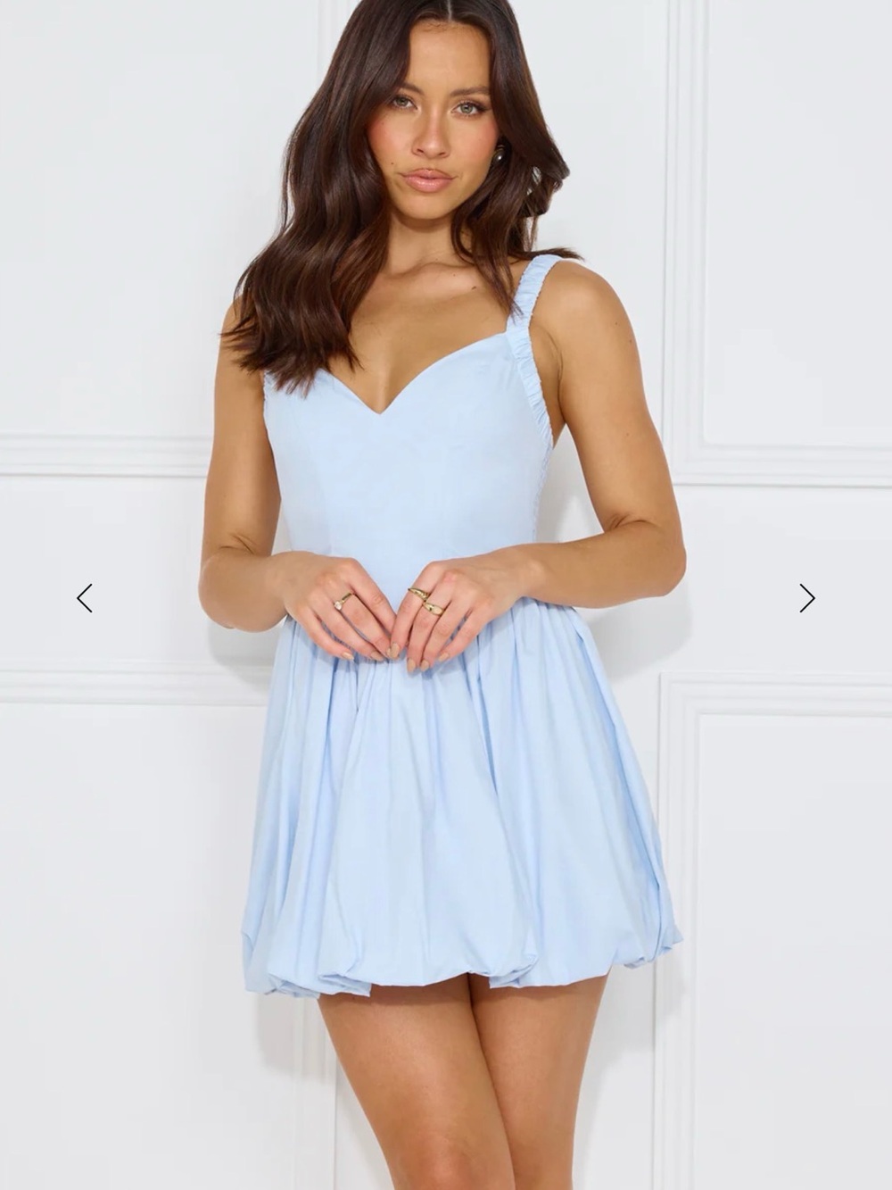 Hello Molly BENEATH THE BLUE MINI DRESS BLUE xs new with tags - Picture 2 of 15